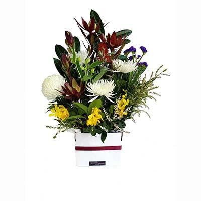 Earthy  tone flowers gift box