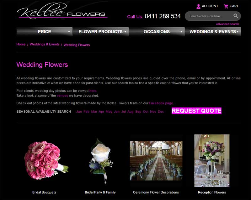 How can I get a wedding flower quote?
