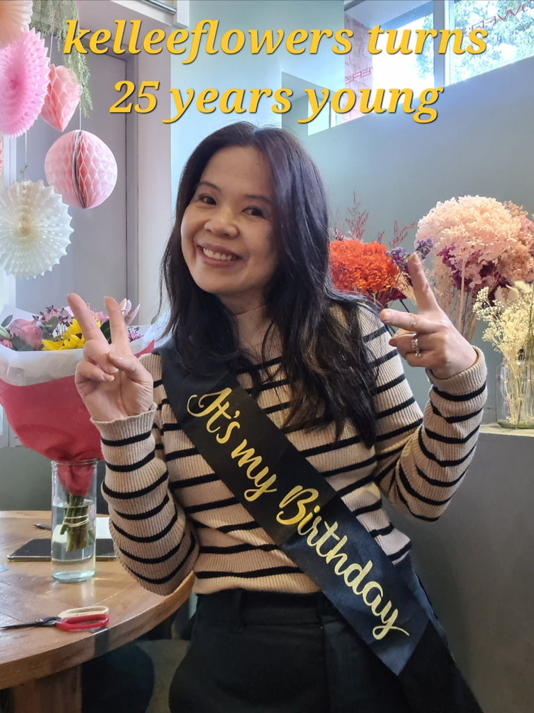 kelleeflowers turns 25th birthday, 25 years in business