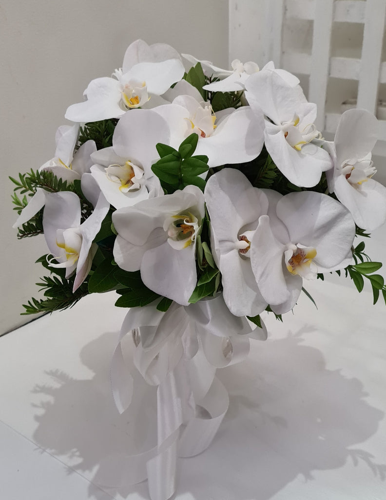 Wedding bouquet- phaleanopsis orchids
