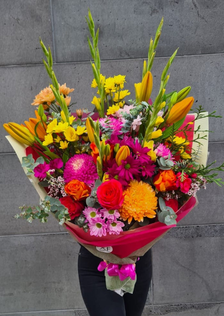 bright colourful of fresh flowers bouquet 